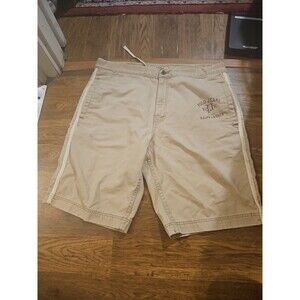 Polo Jeans Co Ralph Lauren Beige Mens XL Shorts Drawstring Khaki Logo